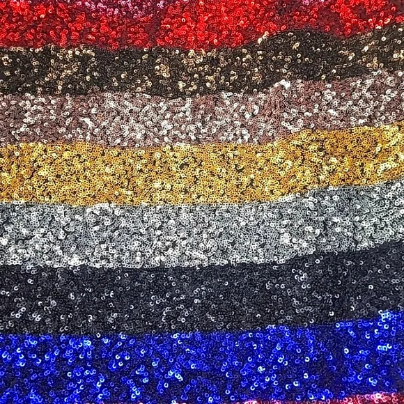 Women's GAP “Crazy Stripe” Sequin Party Holiday Cocktail Dress Size Small - Picture 8 of 12